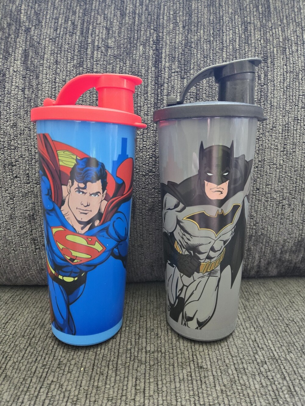 Tupperware DC Super Heroes Plastic Tumbler Cups 16oz.